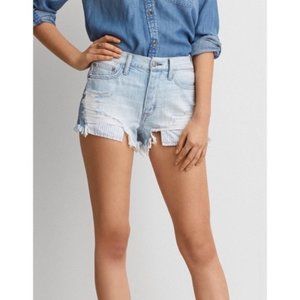 American Eagle Hi Rise Festival Distressed Shorts